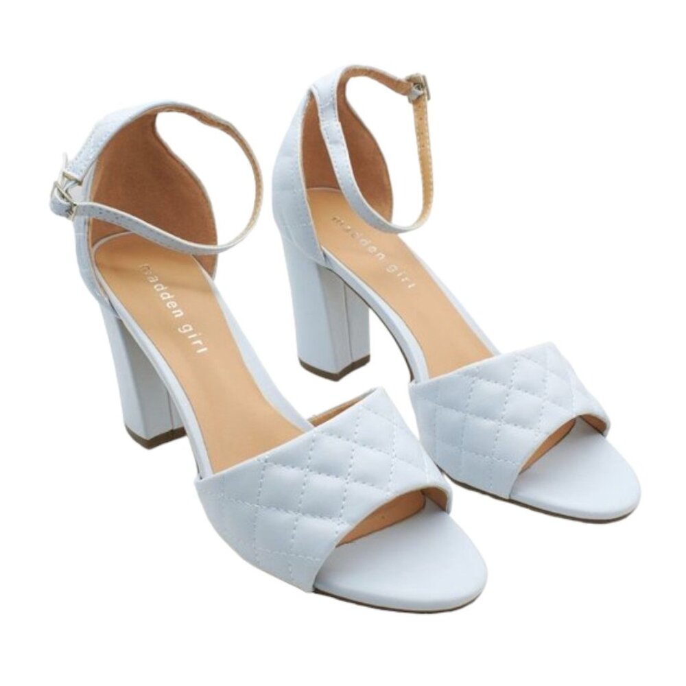 Madden Girl Blend-q Quilted Two-Piece Block-Heel Sandals